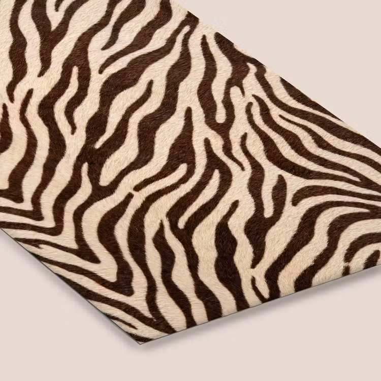 Zebra - Strepen - Bruin fotolijst zwart zonder passe partout klein -zsfeer6