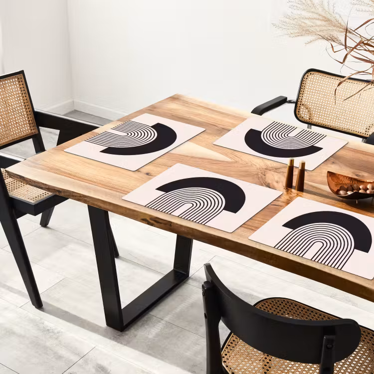 Placemat - 6 pieces - Abstract - Arch - Modern - Abstract - Boog - Modern Placemat vinyl groot