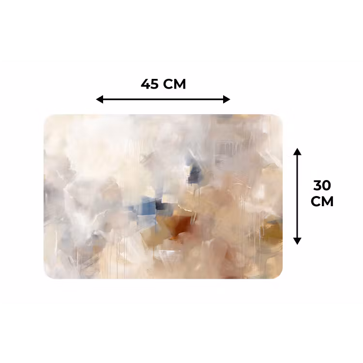 Abstract - Borstelstreken - Modern - Beige - Kunst Placemat vinyl groot -specs