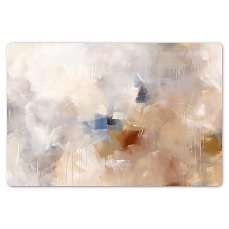 Abstract - Borstelstreken - Modern - Beige - Kunst Placemat vinyl groot -zzsfeer1_Kitchenyeah-website