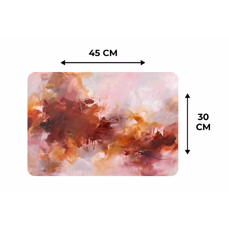 Abstract - Kleurrijk - Kunst - Modern - Roze-Rood Placemat vinyl groot -specs
