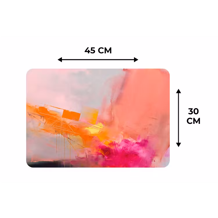 Abstract - Kleurrijk - Modern - Roze Placemat vinyl groot -specs