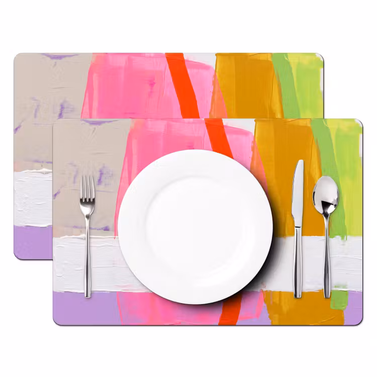 Abstract - Kleurrijk - Vormen - Modern - Kunst Placemat vinyl groot -zzsfeer2_Kitchenyeah-website