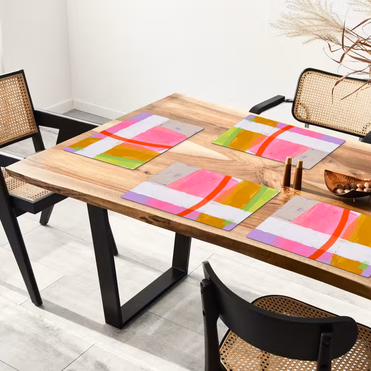 Abstract - Kleurrijk - Vormen - Modern - Kunst Placemat vinyl groot -zzsfeer4_Kitchenyeah-website