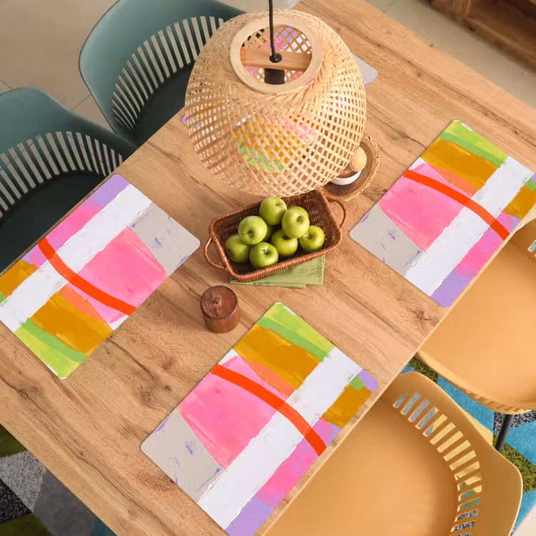 Abstract - Kleurrijk - Vormen - Modern - Kunst Placemat vinyl groot -zzsfeer5_Kitchenyeah-website