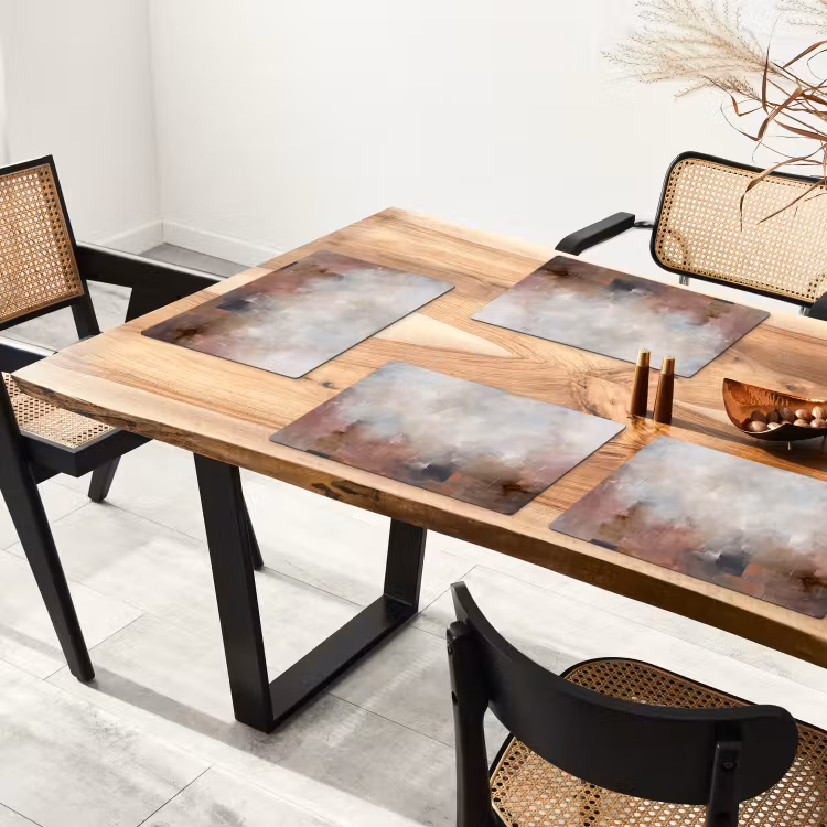 Abstract - Vloeiend - Kunst - Modern - Beige Placemat vinyl groot -zzsfeer4_Kitchenyeah-website