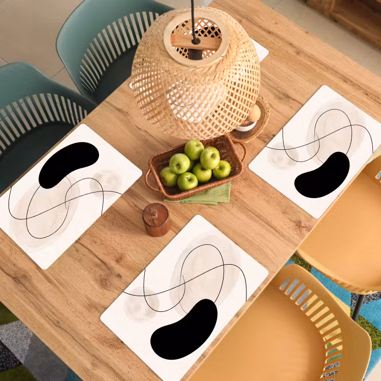 Placemat - 6 pieces - Abstract - Forms - Art - Abstract - Vormen - Kunst Placemat vinyl groot