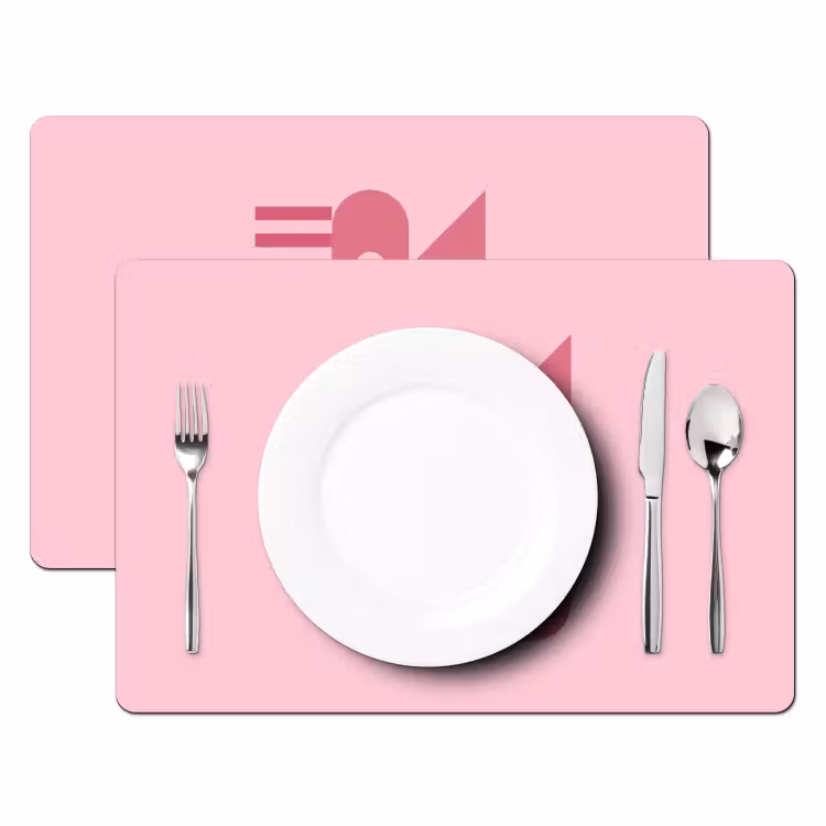 Abstract - Geometrisch - Vormen - Roze Placemat vinyl groot -zzsfeer2_Kitchenyeah-website
