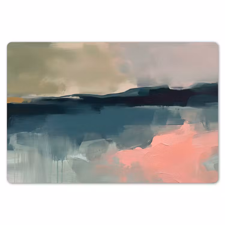 Abstract - Landschap - Kunst - Modern - Groen - Blauw Placemat vinyl groot -zzsfeer1_Kitchenyeah-website