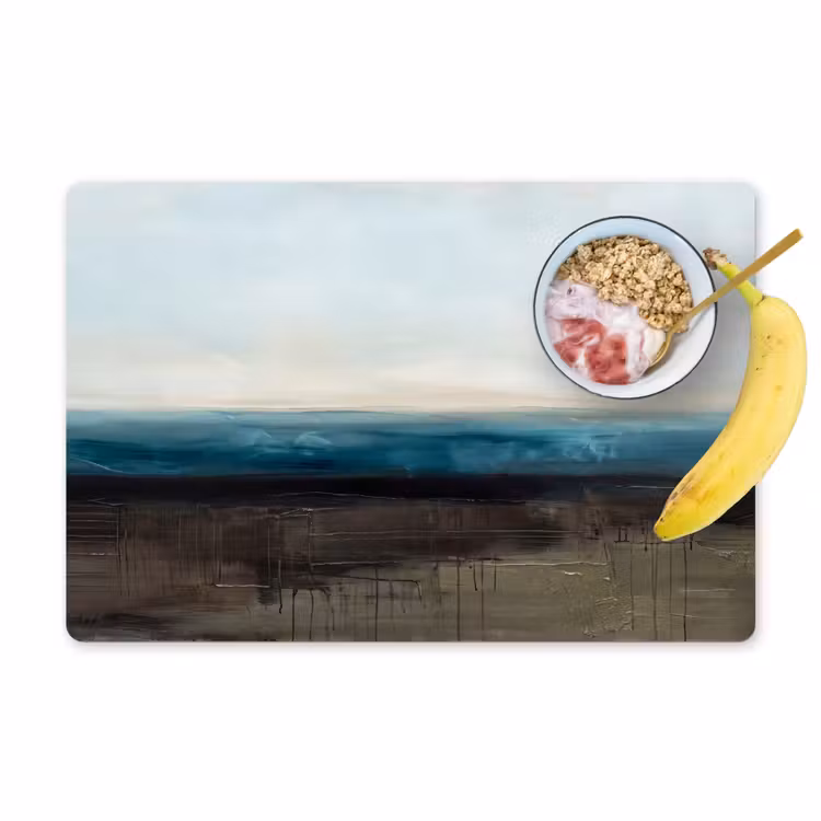 Abstract - Landschap - Horizon - Blauw - Modern Placemat vinyl groot -zzzproduct_Kitchenyeah-website