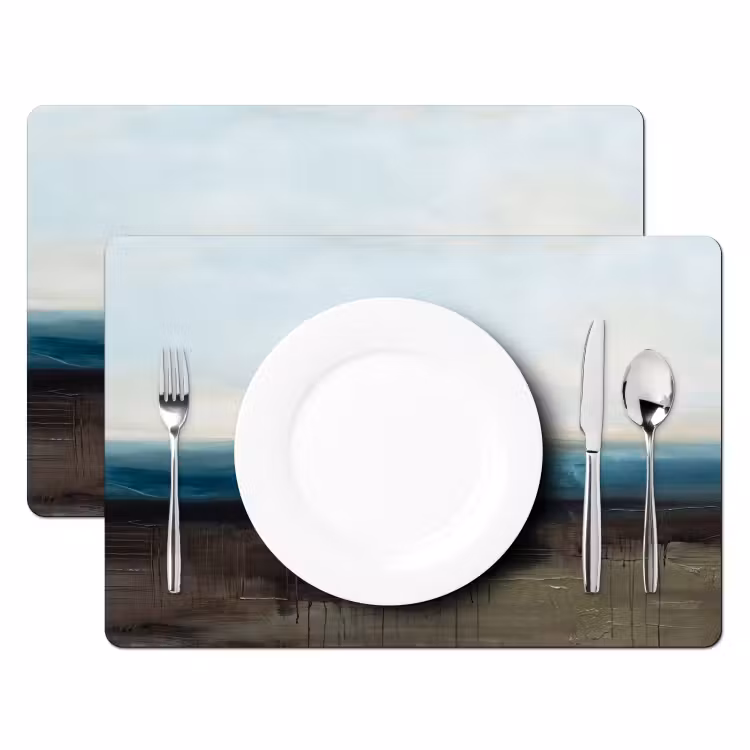 Abstract - Landschap - Horizon - Blauw - Modern Placemat vinyl groot -zzsfeer2_Kitchenyeah-website