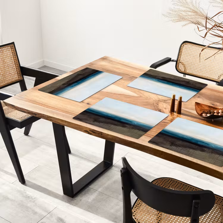 Abstract - Landschap - Horizon - Blauw - Modern Placemat vinyl groot -zzsfeer4_Kitchenyeah-website