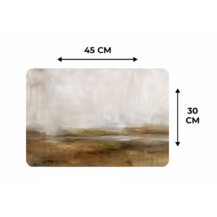 Abstract - Landschap - Natuur - Beige - Bruin Placemat vinyl groot -specs