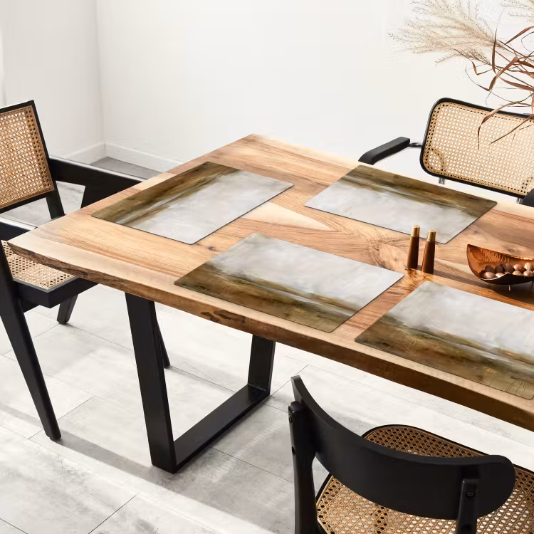 Abstract - Landschap - Natuur - Beige - Bruin Placemat vinyl groot -zzsfeer4_Kitchenyeah-website