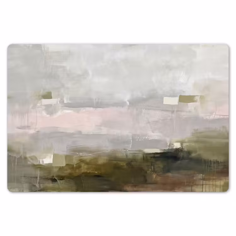 Abstract - Gelaagd - Kunst - Modern - Grijs-Groen Placemat vinyl groot -zzsfeer1_Kitchenyeah-website