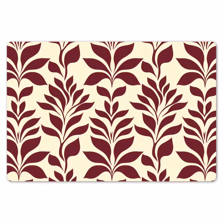 Abstract - Bladeren - Burgundy Placemat vinyl groot 368 -zzsfeer1_Kitchenyeah-website