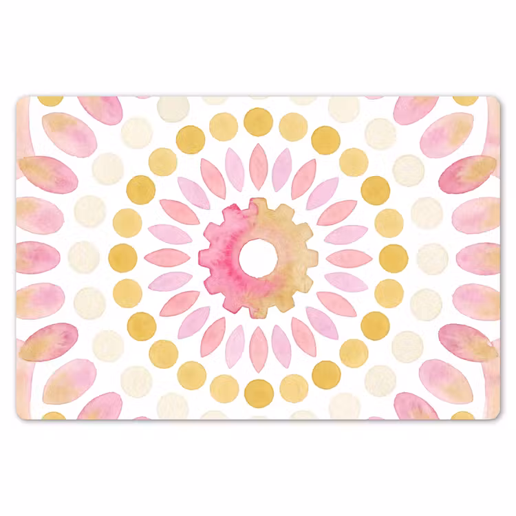 Abstract - Mandala - Kunst - Modern - Roze Placemat vinyl groot -zzsfeer1_Kitchenyeah-website