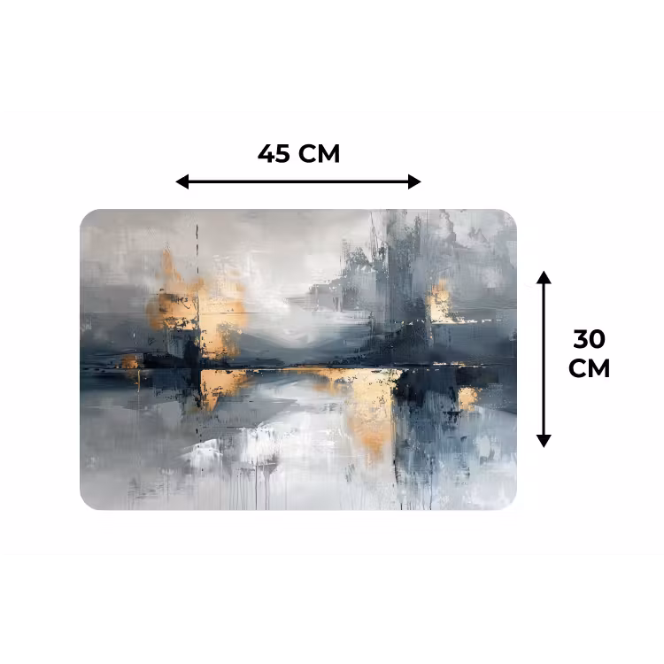 Abstract - Verf - Kunst - Goud Placemat vinyl groot -specs