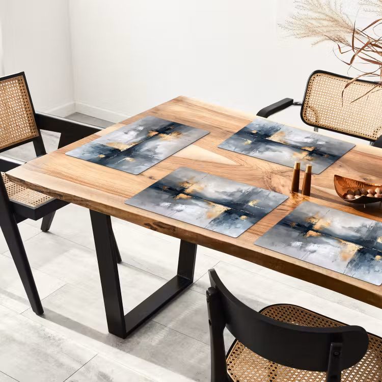 Abstract - Verf - Kunst - Goud Placemat vinyl groot -zzsfeer4_Kitchenyeah-website