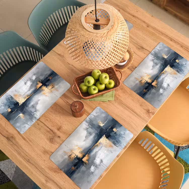 Abstract - Verf - Kunst - Goud Placemat vinyl groot -zzsfeer5_Kitchenyeah-website