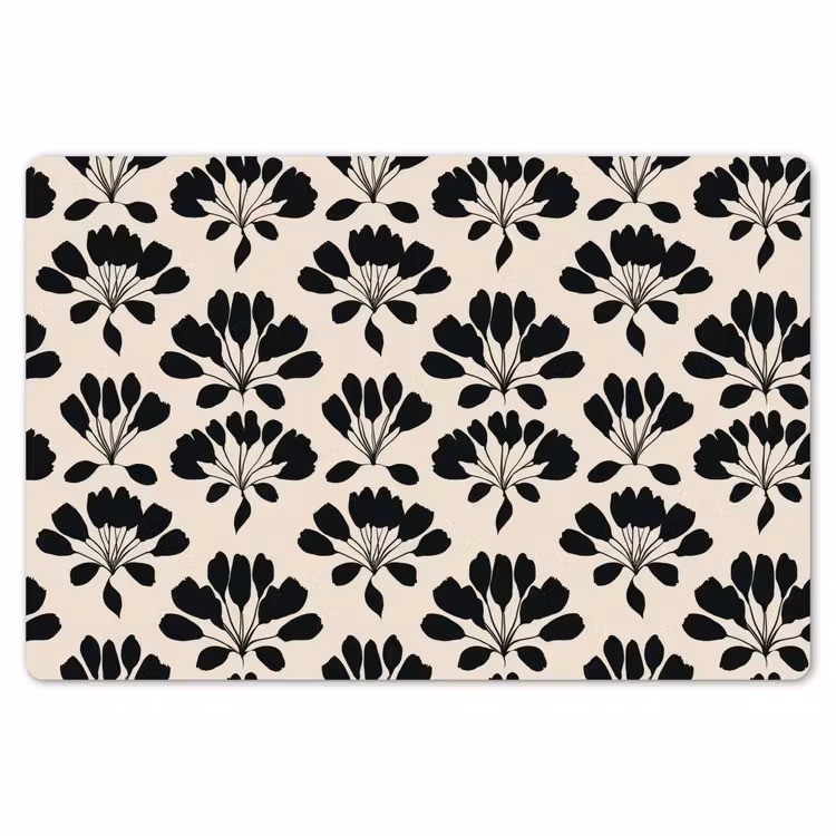 Abstract - Patroon - Zwart Placemat vinyl groot 368 -zzsfeer1_Kitchenyeah-website