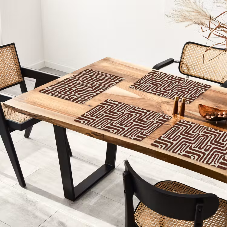 Abstract - Patroon - Bruin Placemat vinyl groot 368 -zzsfeer4_Kitchenyeah-website