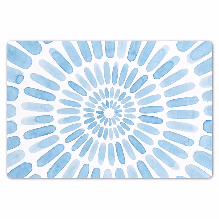 Abstract - Vormen - Kunst - Aquarel - Blauw Placemat vinyl groot -zzsfeer1_Kitchenyeah-website