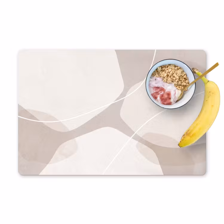 Placemat - 6 pieces - Abstract - Shapes - Beige - Abstract - Vormen - Beige Placemat vinyl groot