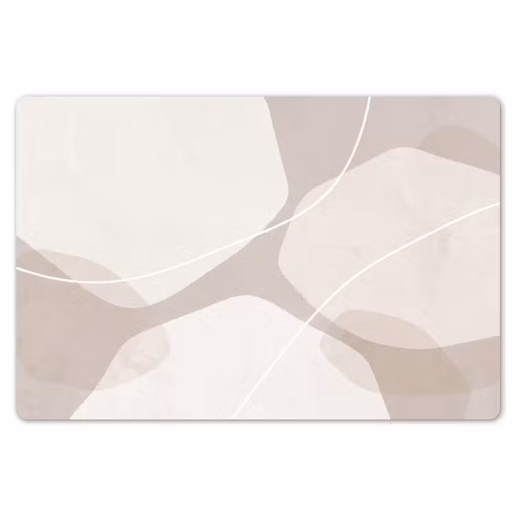 Placemat - 6 pieces - Abstract - Shapes - Beige - Abstract - Vormen - Beige Placemat vinyl groot