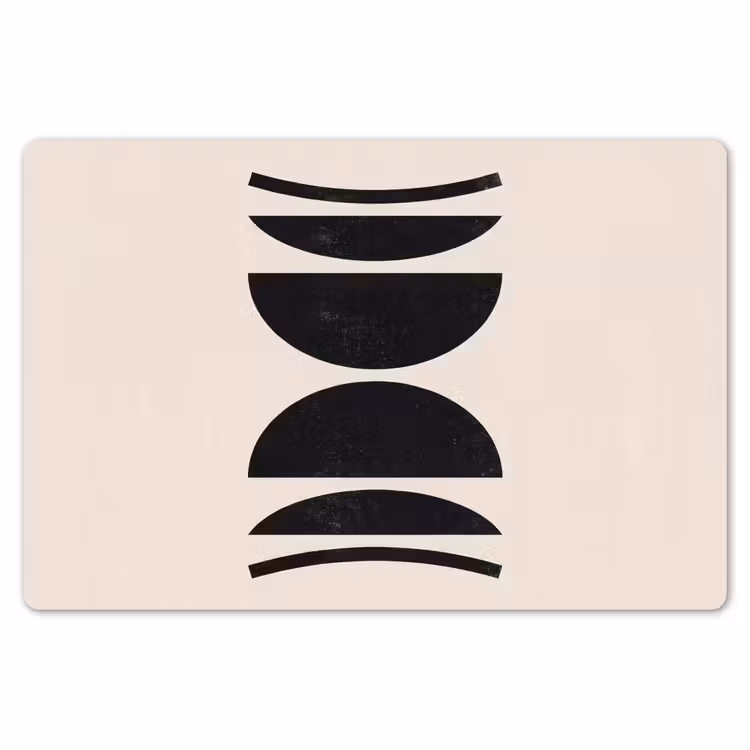 Placemat - 6 pieces - Abstract - Shapes - Black - Abstract - Vormen - Zwart Placemat vinyl groot