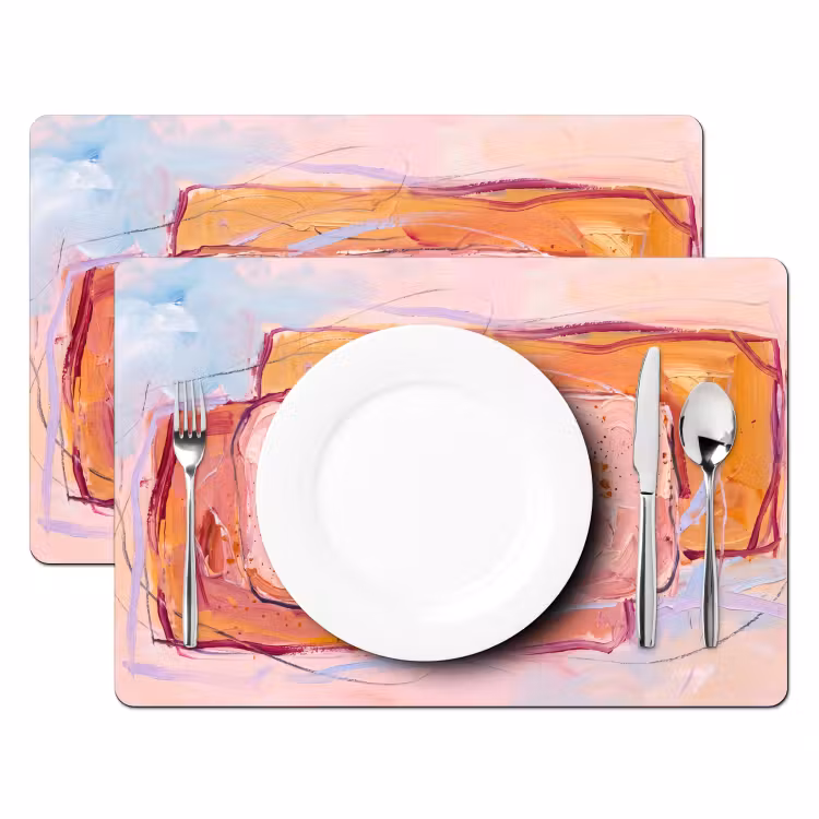 Abstract - Vormen - Modern - Roze Placemat vinyl groot -zzsfeer2_Kitchenyeah-website