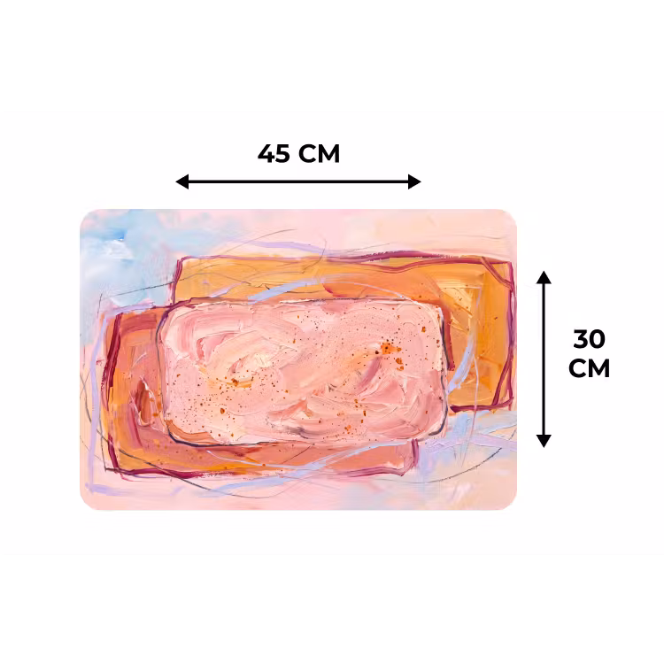 Abstract - Vormen - Modern - Roze Placemat vinyl groot -specs