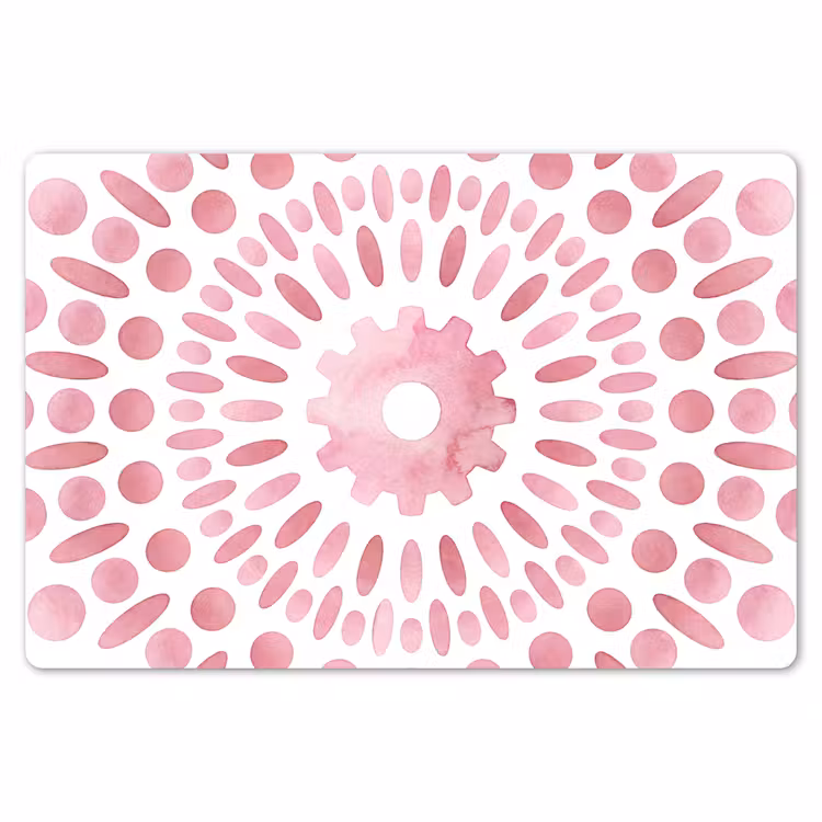 Abstract - Vormen - Patroon - Aquarel - Roze Placemat vinyl groot -zzsfeer1_Kitchenyeah-website
