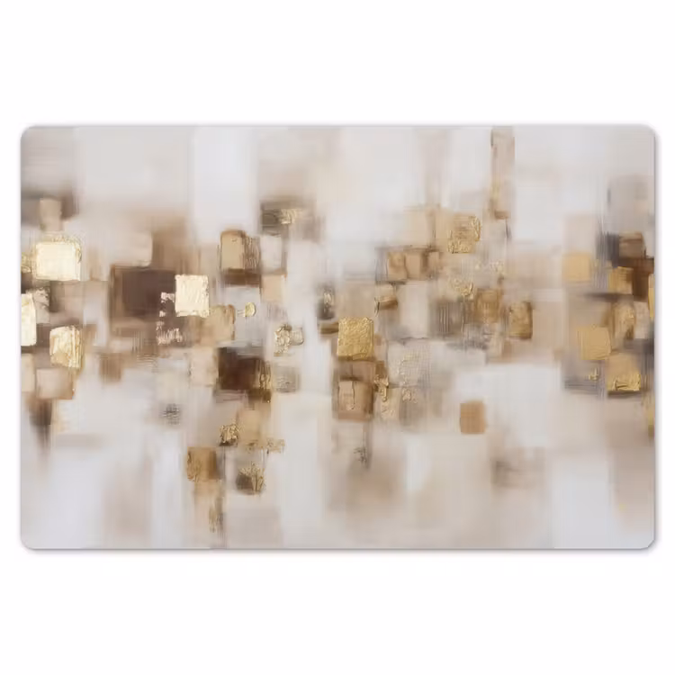 Abstracte vierkanten - Aardetonen - Mistig Placemat vinyl groot -zzsfeer1_Kitchenyeah-website