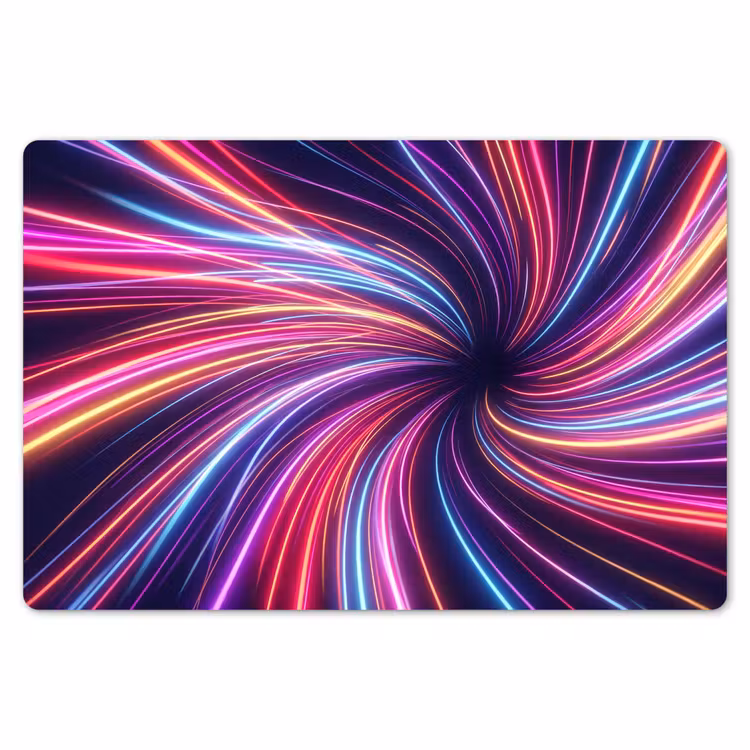Abstract - Swirl - Futuristic - Neon Placemat vinyl groot -zzsfeer1_Kitchenyeah-website