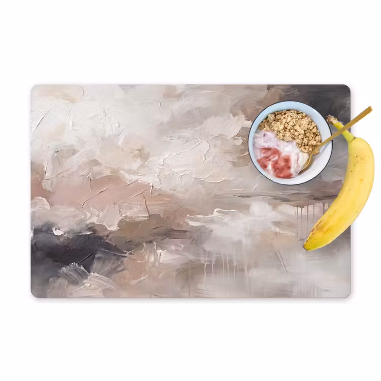 Abstract - Textuur - Kunst - Modern - Beige Placemat vinyl groot -zzzproduct_Kitchenyeah-website