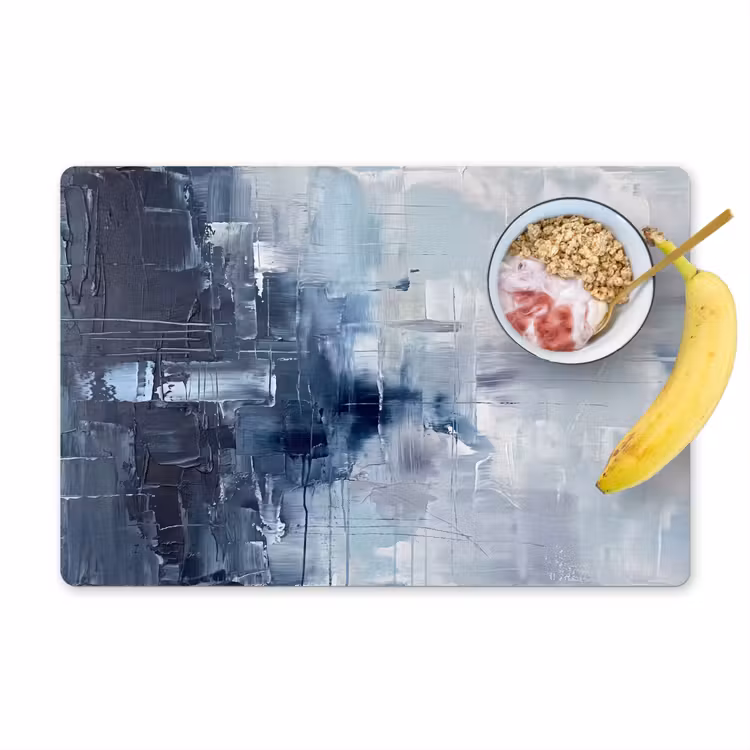 Abstract - Textuur - Kunst - Modern - Blauw Placemat vinyl groot -zzzproduct_Kitchenyeah-website