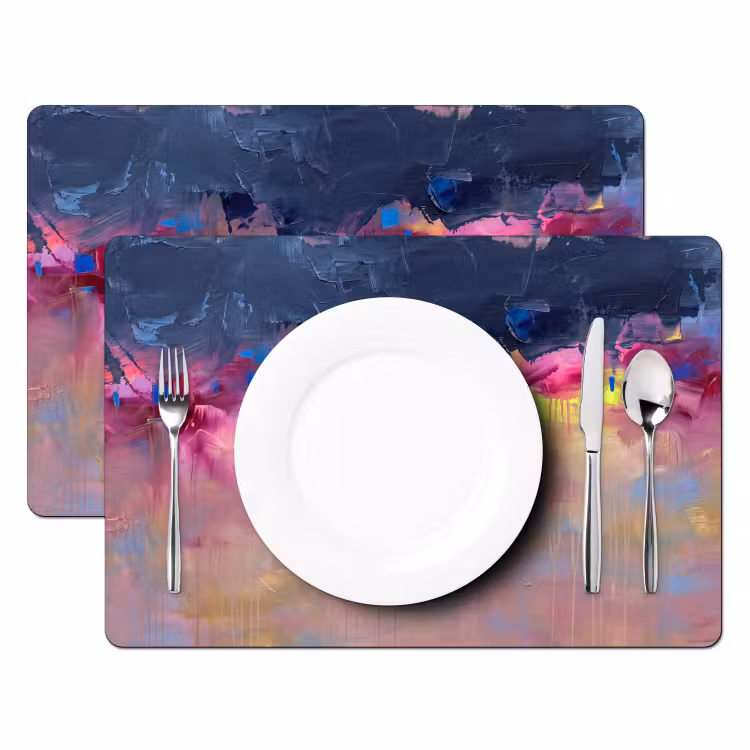 Abstract - Textuur - Kleuren - Modern - Roze Placemat vinyl groot -zzsfeer2_Kitchenyeah-website