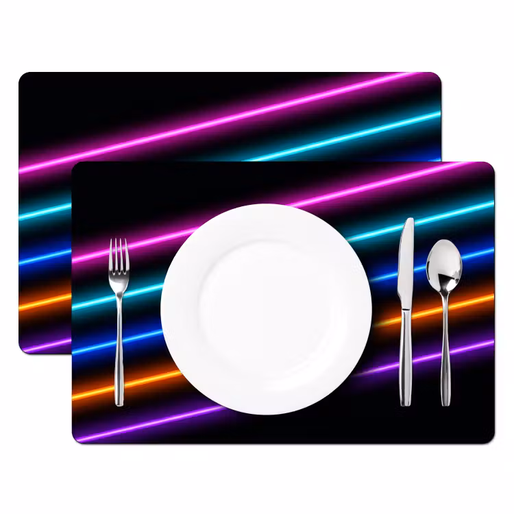 Esthetiek - Retro - Neon Placemat vinyl groot -zzsfeer2_Kitchenyeah-website