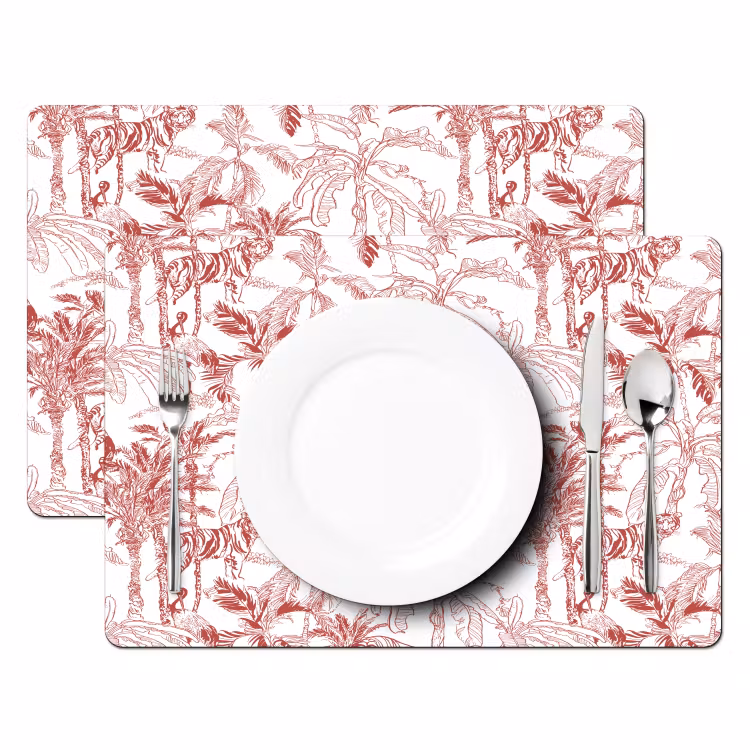 Dieren - Abstract - Rood Placemat vinyl groot 368 -zzsfeer2_Kitchenyeah-website
