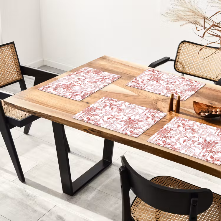Dieren - Abstract - Rood Placemat vinyl groot 368 -zzsfeer4_Kitchenyeah-website