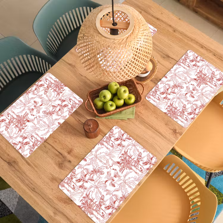 Dieren - Abstract - Rood Placemat vinyl groot 368 -zzsfeer5_Kitchenyeah-website