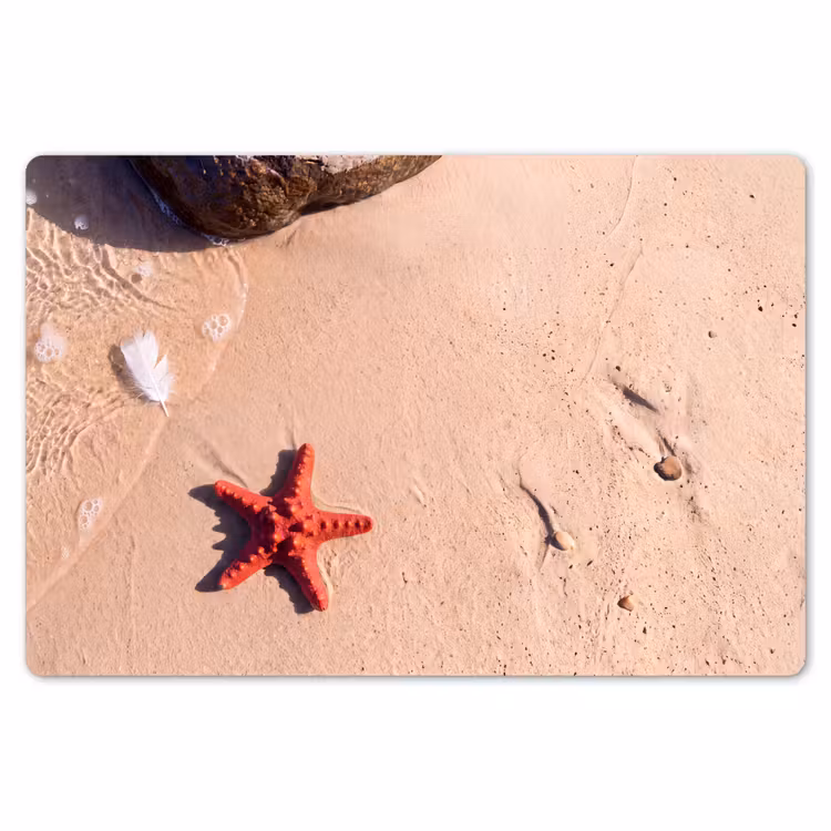Dieren - Strand - Zee - Natuur - Rood Placemat vinyl groot -zzsfeer1_Kitchenyeah-website