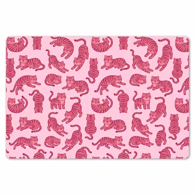 Dieren - Patroon - Roze - Speels - Cartoon Placemat vinyl groot -zzsfeer1_Kitchenyeah-website