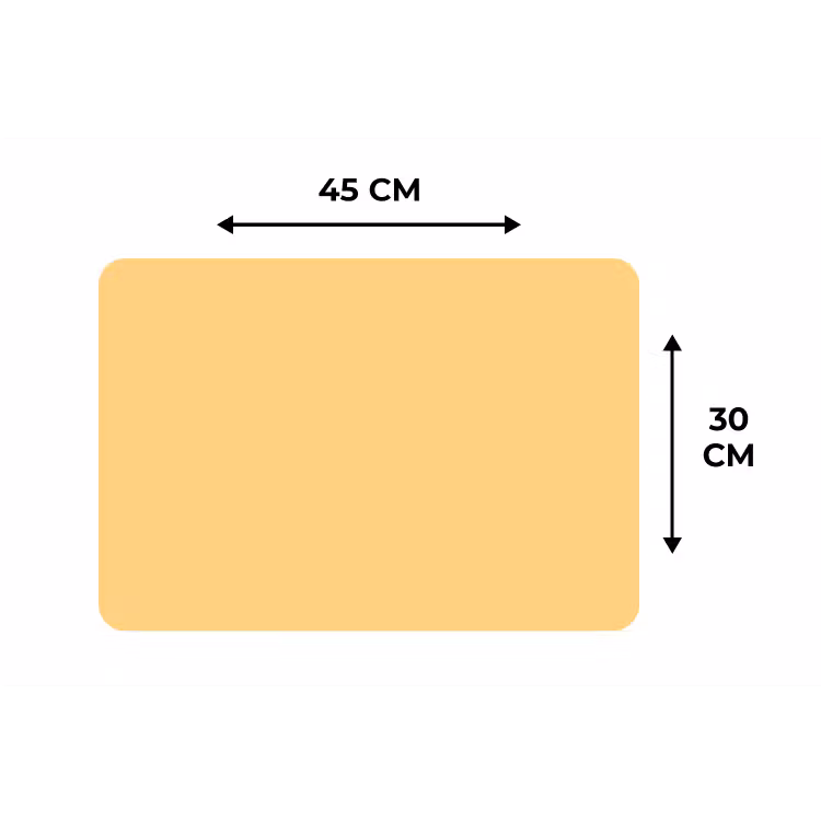 Apricot - Ice - Oranje Placemat vinyl groot 368 -specs