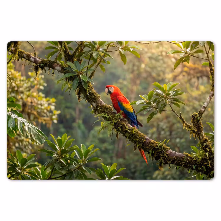 Ara - Jungle - Rood Placemat vinyl groot -zzsfeer1_Kitchenyeah-website