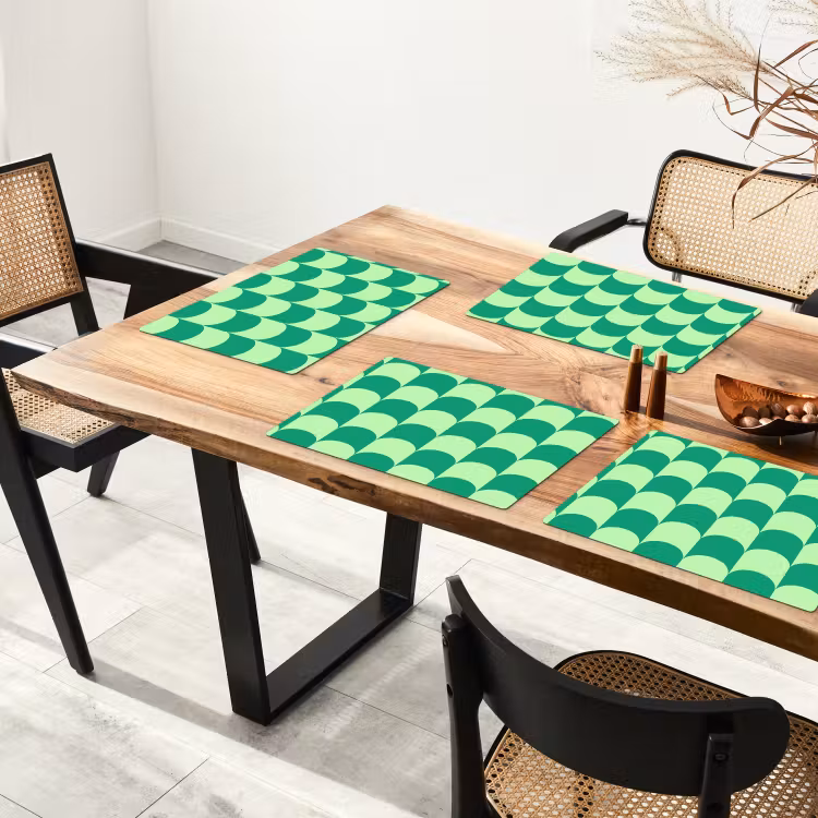 Bogen - Groen - Gestapeld Placemat vinyl groot 368 -zzsfeer4_Kitchenyeah-website