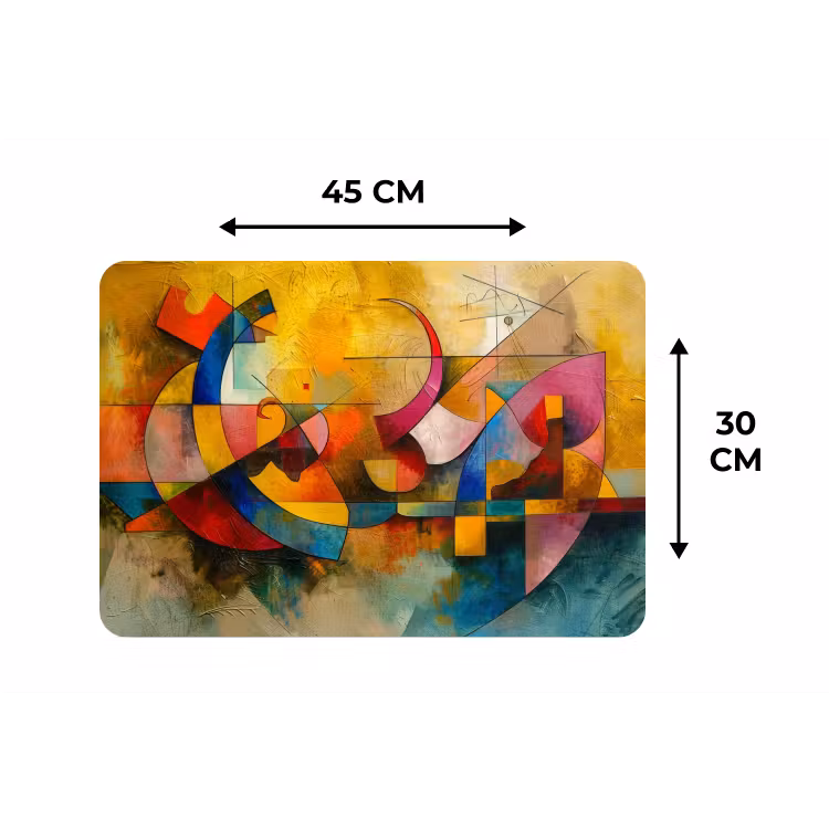Kunst - Abstract - Aesthetic - Kleurrijk - Art Placemat vinyl groot -specs