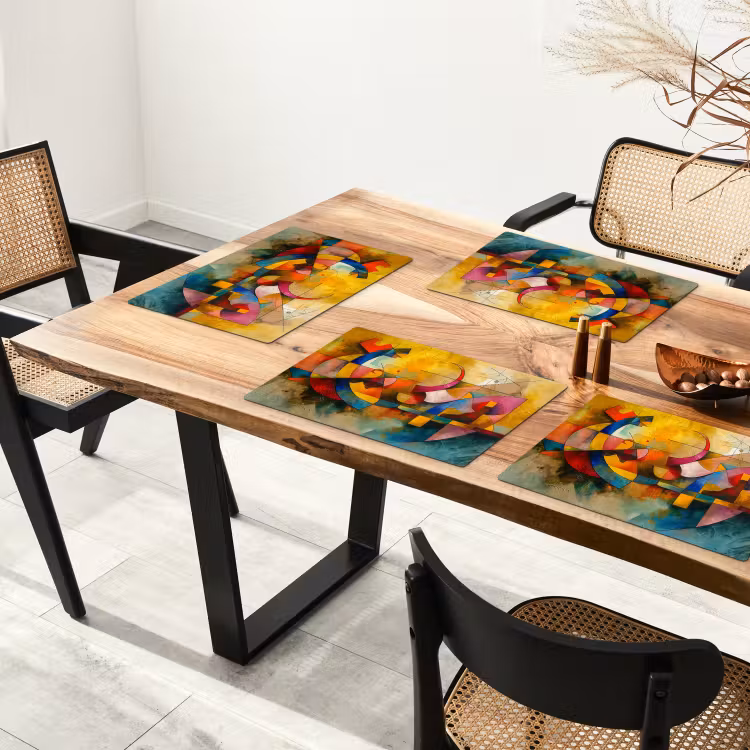 Kunst - Abstract - Aesthetic - Kleurrijk - Art Placemat vinyl groot -zzsfeer4_Kitchenyeah-website