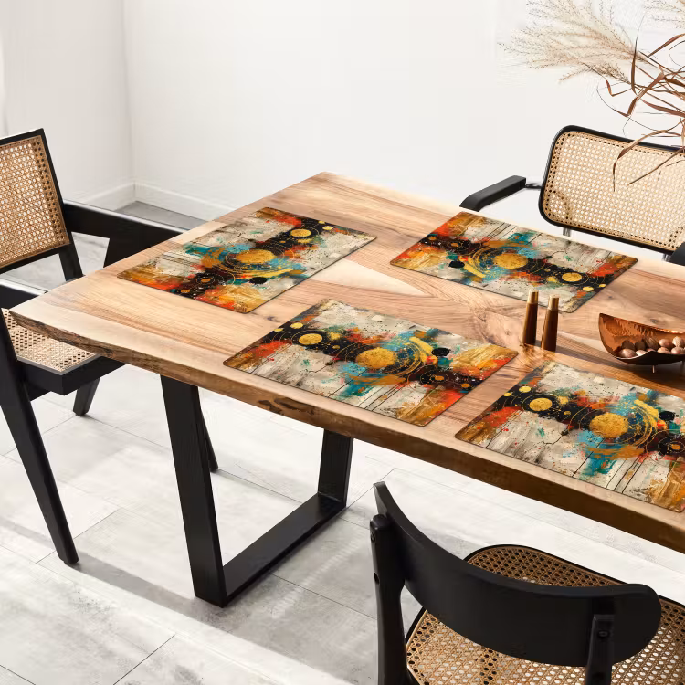 Kunst - Abstract - Aesthetic - Goud Placemat vinyl groot -zzsfeer4_Kitchenyeah-website